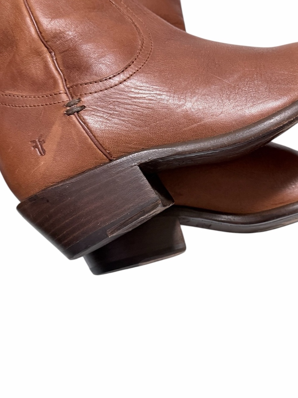 Frye Carson Pull On Tall Boots in Molasses Brown Leather Size 8 - Picture 11 of 14